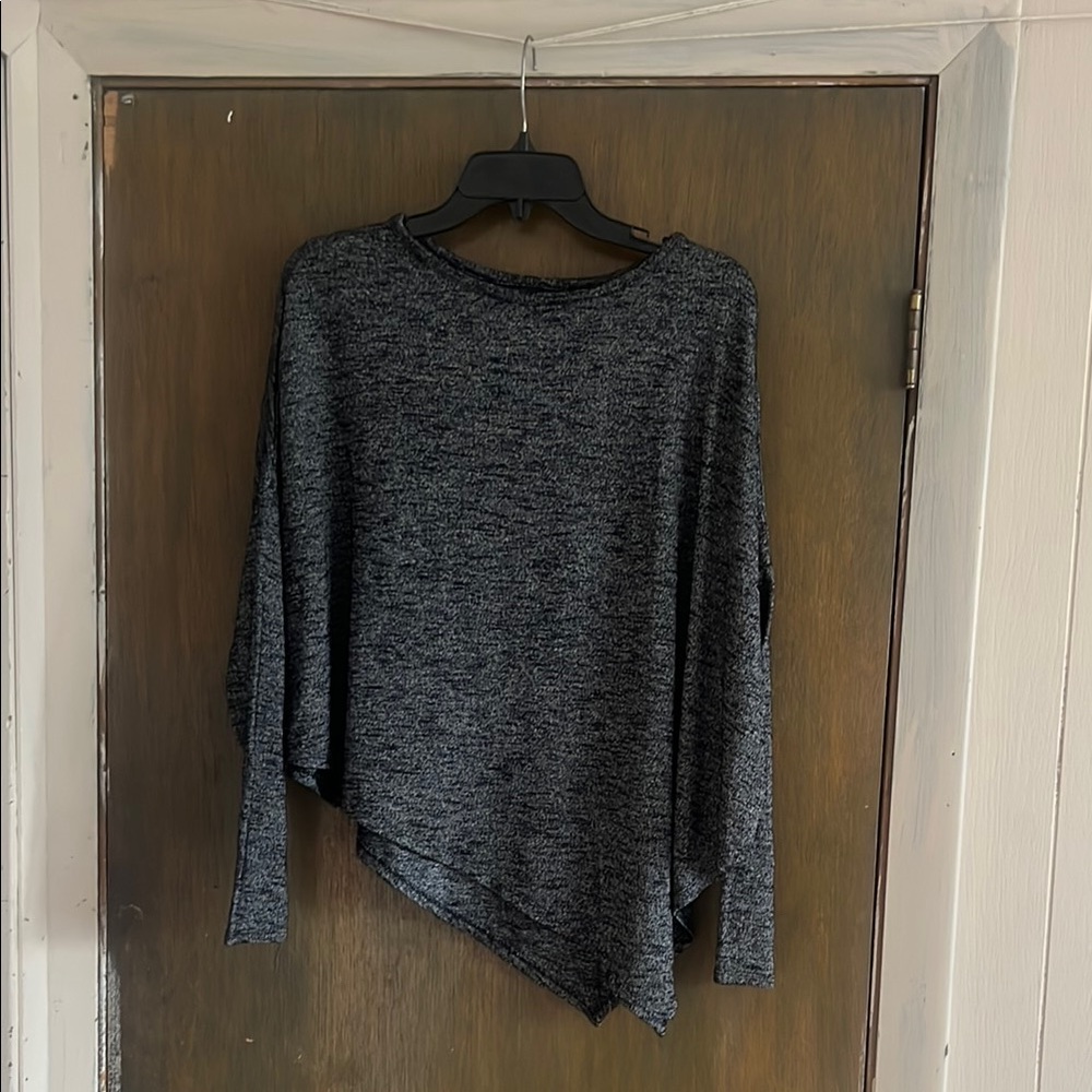 Mossimo Supply Co Gray Asymmetrical Sweatshirt Size Small